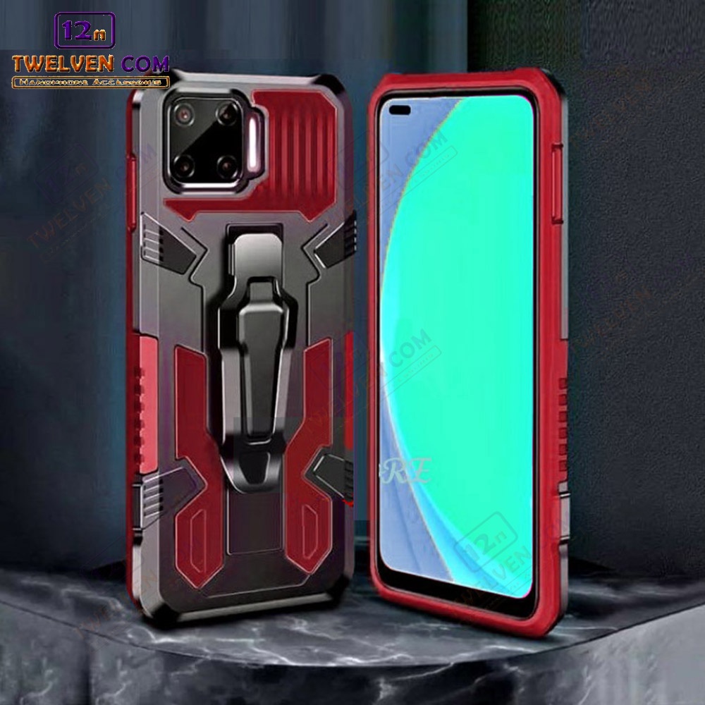 Case Shockproof Oppo Reno 4F Armor Hardcase Stand Clip