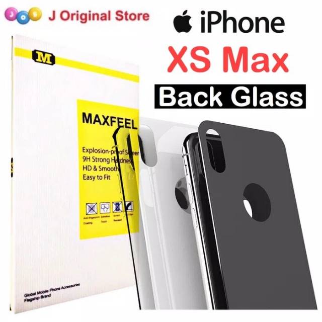 MAXFEEL BACK TEMPERED GLASS IPHONE XS MAX IPHONE XSMAX PREMIUM GLASS