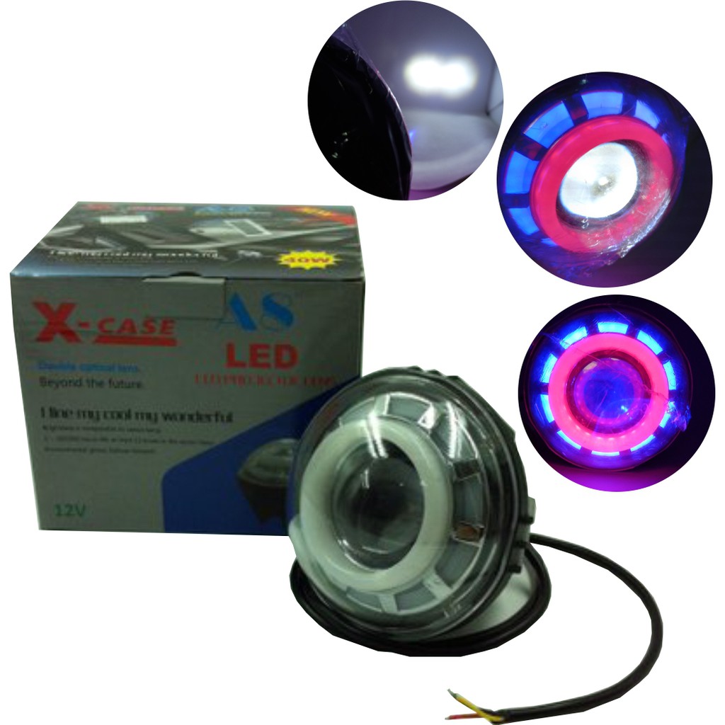 Proji Jumbo Waterproof Projektor LED 2 Titik Lensa Kaca Lampu Sorot