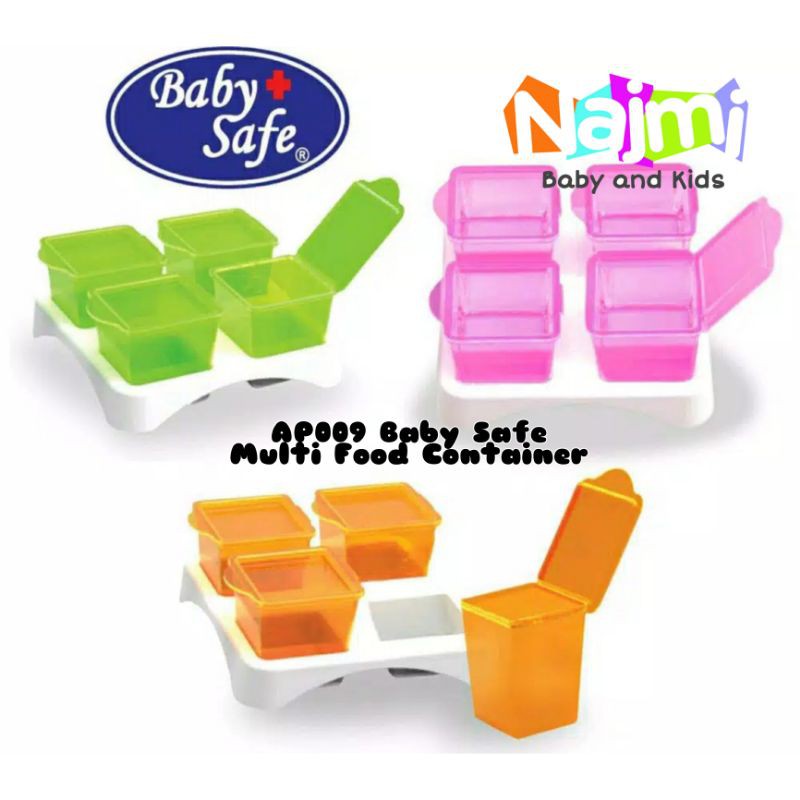 AP009 Baby Safe Multi Food Container / Babysafe Wadah MPASI kecil