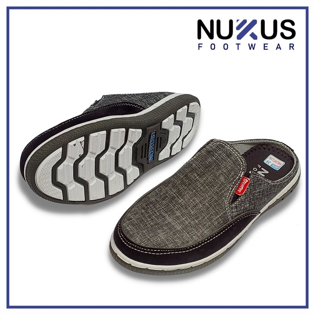 Nukus Sandal Selop Pria Kasual Bustong Hitam - NKH 01 JH