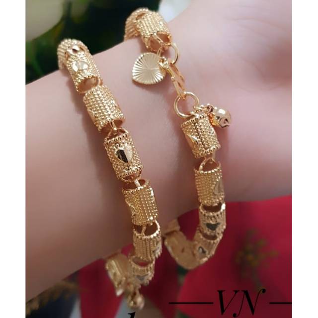 Gelang lapis emas 24k