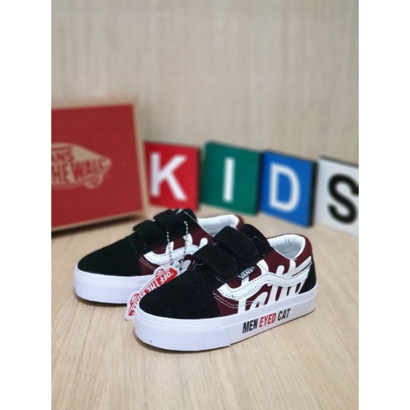 SEPATU ANAK VANS MURAH OLDSKOOL PREMIUM QUALITY VANS KIDS PATTA MEN EYED CAT