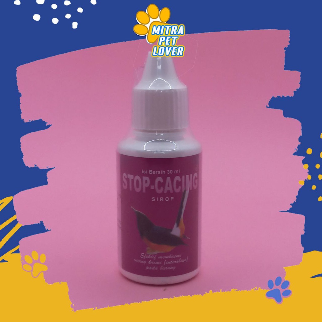 OBAT CACING BURUNG - STOP CACING 30 ML - EFEKTIF EFISIEN BASMI CACING PADA BURUNG - AMPUH AMAN SEHAT - MURAH ASLI GARANSI BERKUALITAS ASLI ORIGINAL - PET BIRD ANIMAL HEALTHCARE VETERINARY TAMASINDO VITAMIN HEWAN BINATANG PELIHARAAN MITRAPETLOVER