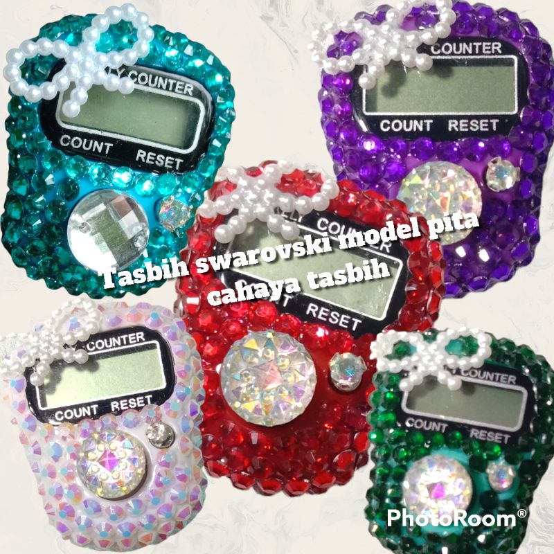 tasbih digital swarovski cantik mutiara murah