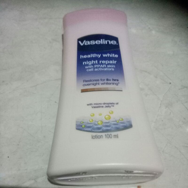 Vaseline Lotion Healthy Bright Insta Radiance/Helty White Night Repair 95-190ML EXP 2025