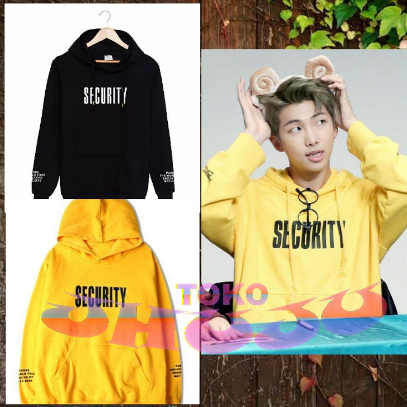 Jaket Hoodie Jumper BTS RM security