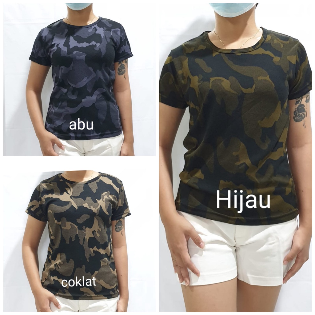 KAOS WANITA ARMY/LORENG