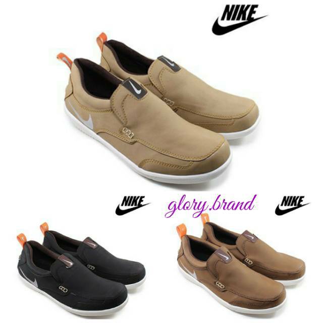 SEPATU SLIP ON PRIA TERMURAH NIKE BOSTON SLOP CASULA KULIAH SANTAI FORMAL TANPA TALI