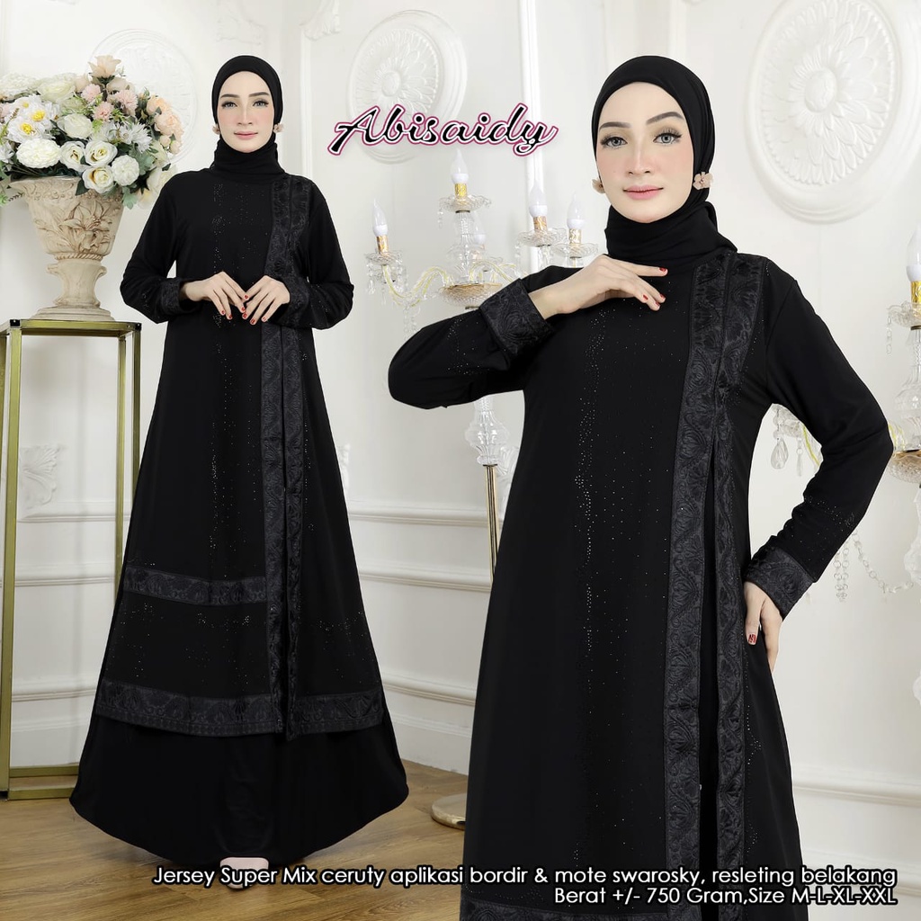 Baju Gamis Terbaru Abaya Hitam Turky Dress Gamis Remaja Hitam Polos Jahitan Premium Mewah Size M L X