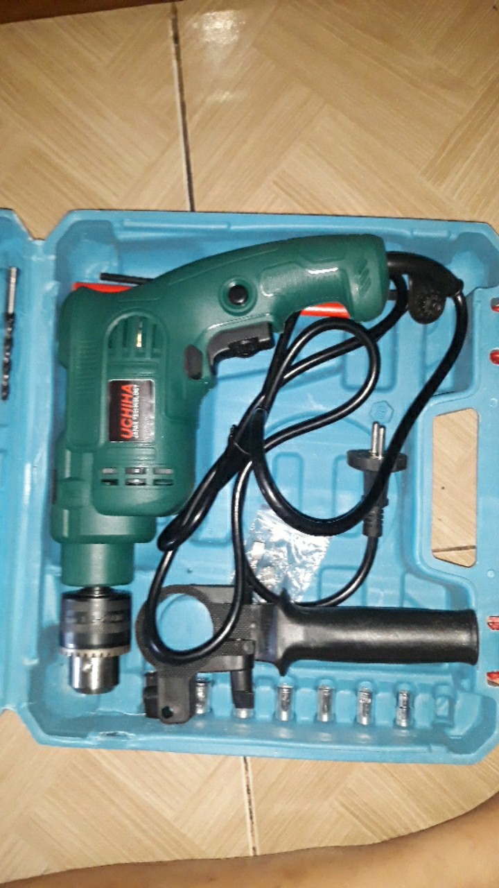 Mesin Bor 10mm Model Maktek Merk Uchiha Qualiti Japan Bolak Balik Besi Kayu Tembok