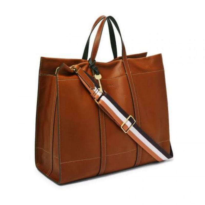 TAS FOSSIL CARMEN TOTE LAGE BRANDY BROWN ZB7890213