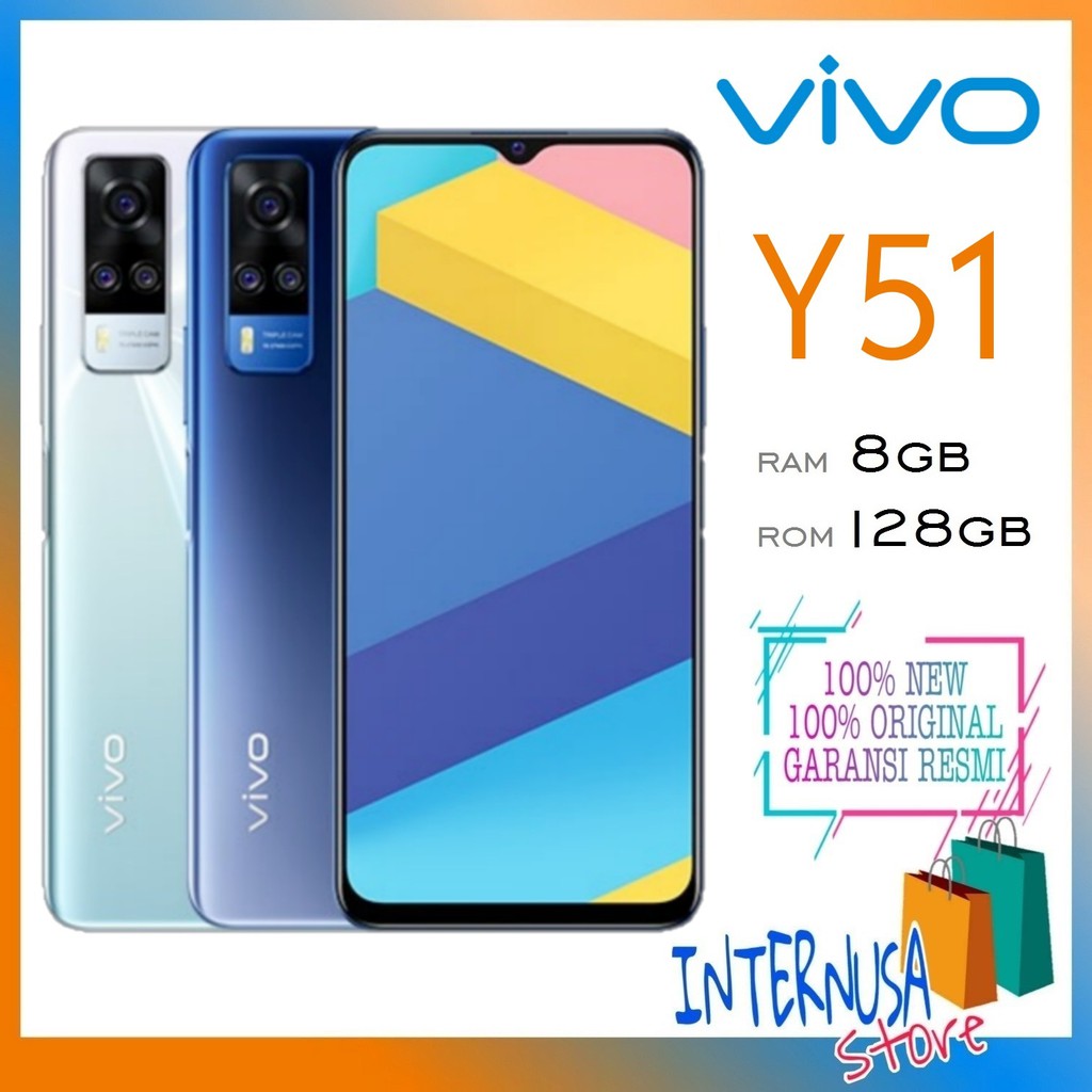 VIVO Y51 8/128 - GARANSI RESMI - HP VIVO Y51 RAM 8GB - HP ANDROID VIVO - HP VIVO MURAH