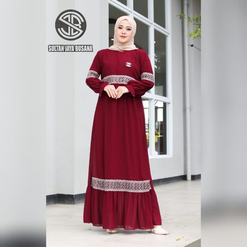 Danita maxy // UKURAN JUMBO + STANDAR  L,XL,XXL // gamis ceruty babydol