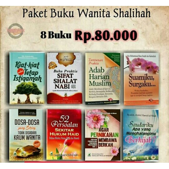 Paket Buku Wanita Shalihah | Buku Islami | Buku Saku | Buku Islam Original