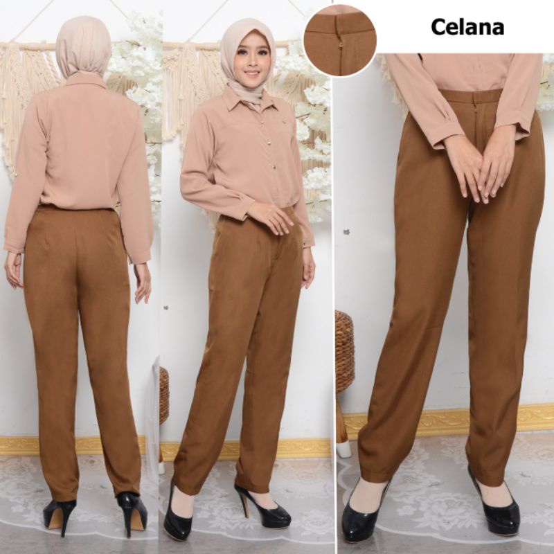 CELANA KHAKY TUA BAHAN KATUN