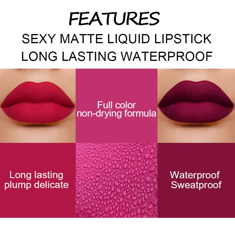 Lip Matte DNM Liquid Lipstick Waterproof Perona Bibir Tahan Lama Original