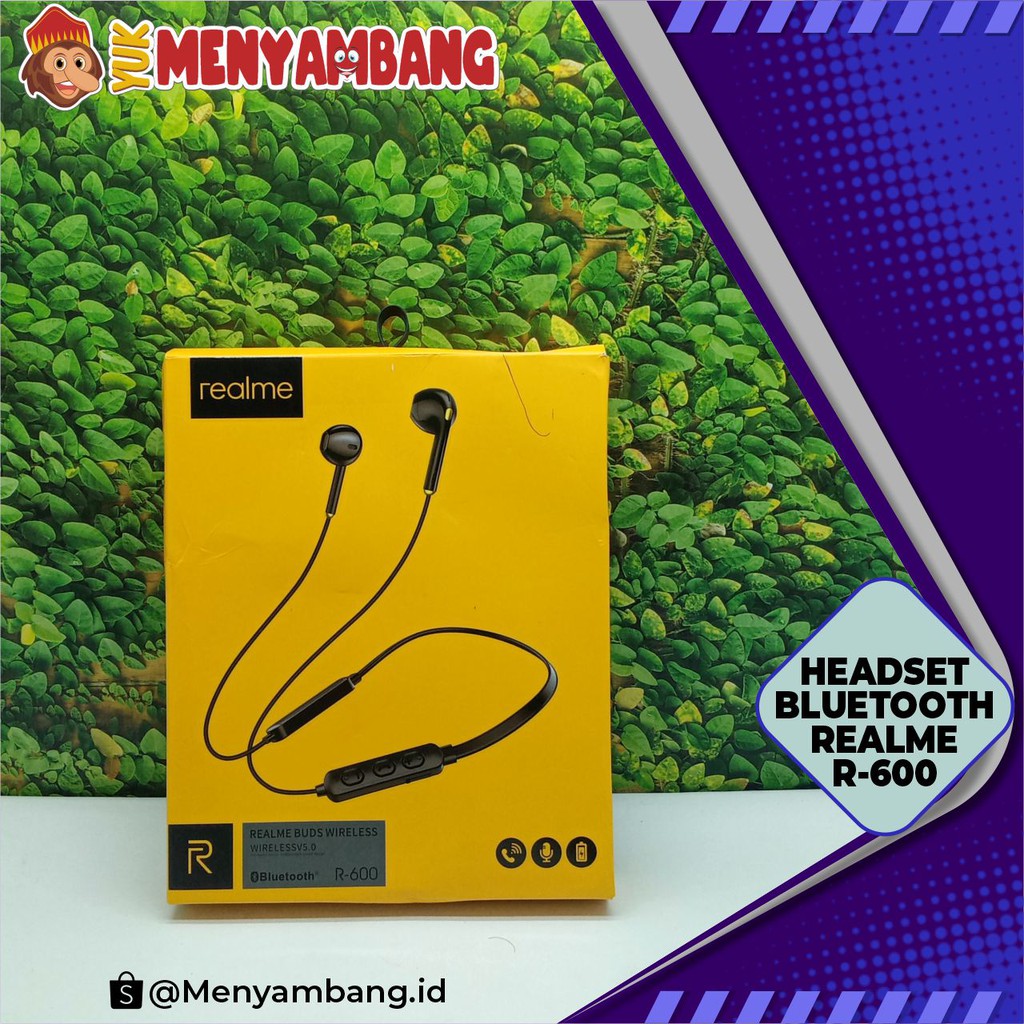 41622 | HF-Realme R600 | Headset Realme R600 Buds Wireless V5.0 Stereo Earphone Bluetooth
