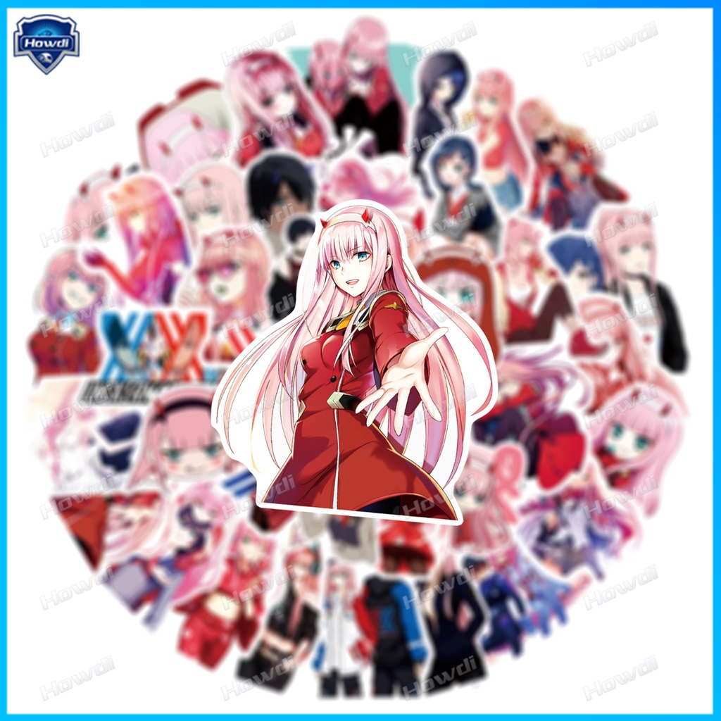 Stiker DARLING in the Franxxx Tahan Air Untuk Helm Motormobil