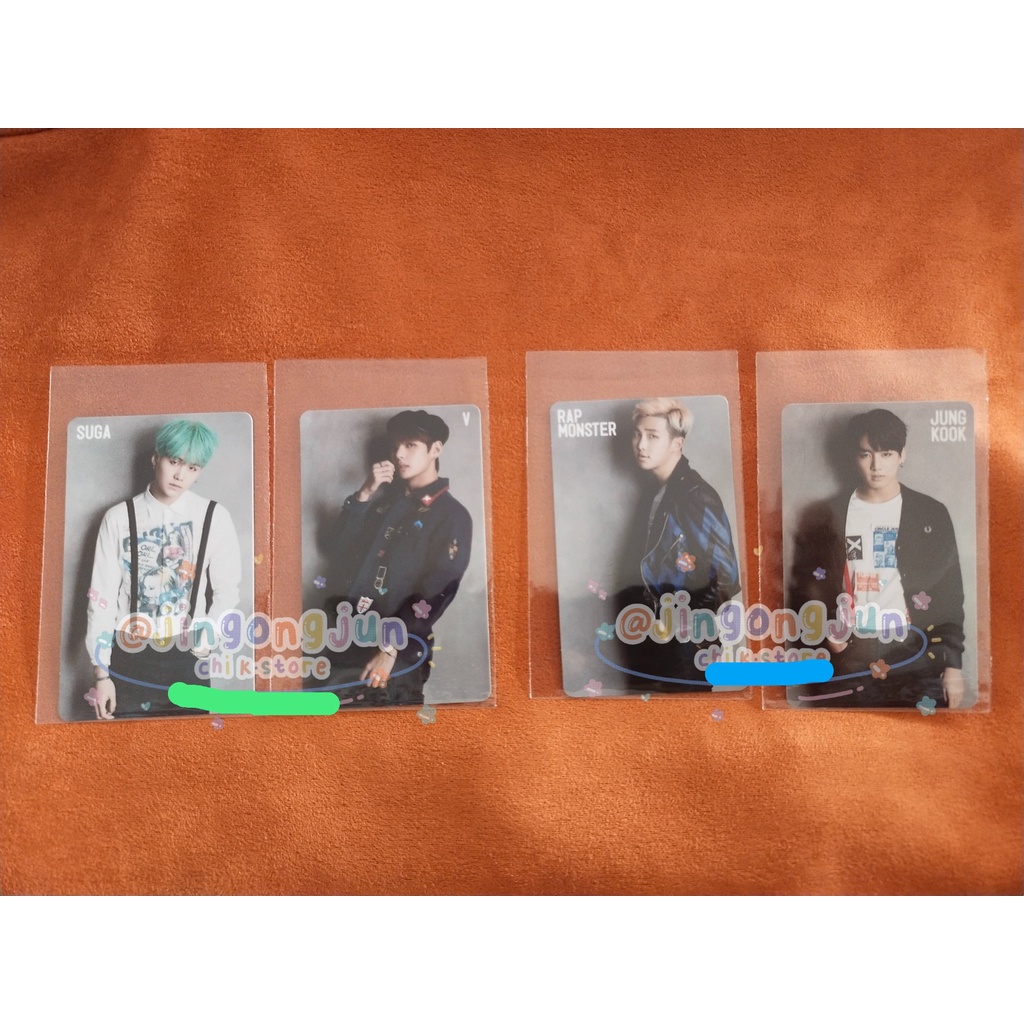 Photocard BTS album japan run taehyung jungkook rm suga