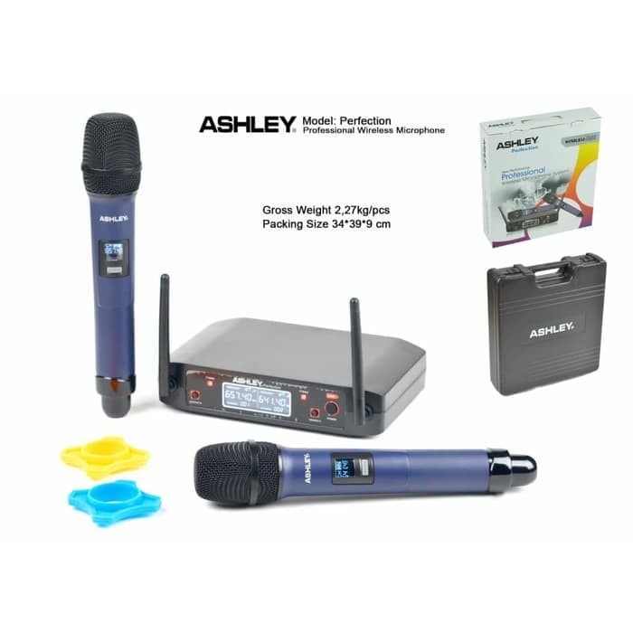 Mic Wireless Ashley Perfection / Pro voice / UK90 New / ULX9 / URD11 /  CK 121 Original Dual Microphone Handle Wireles