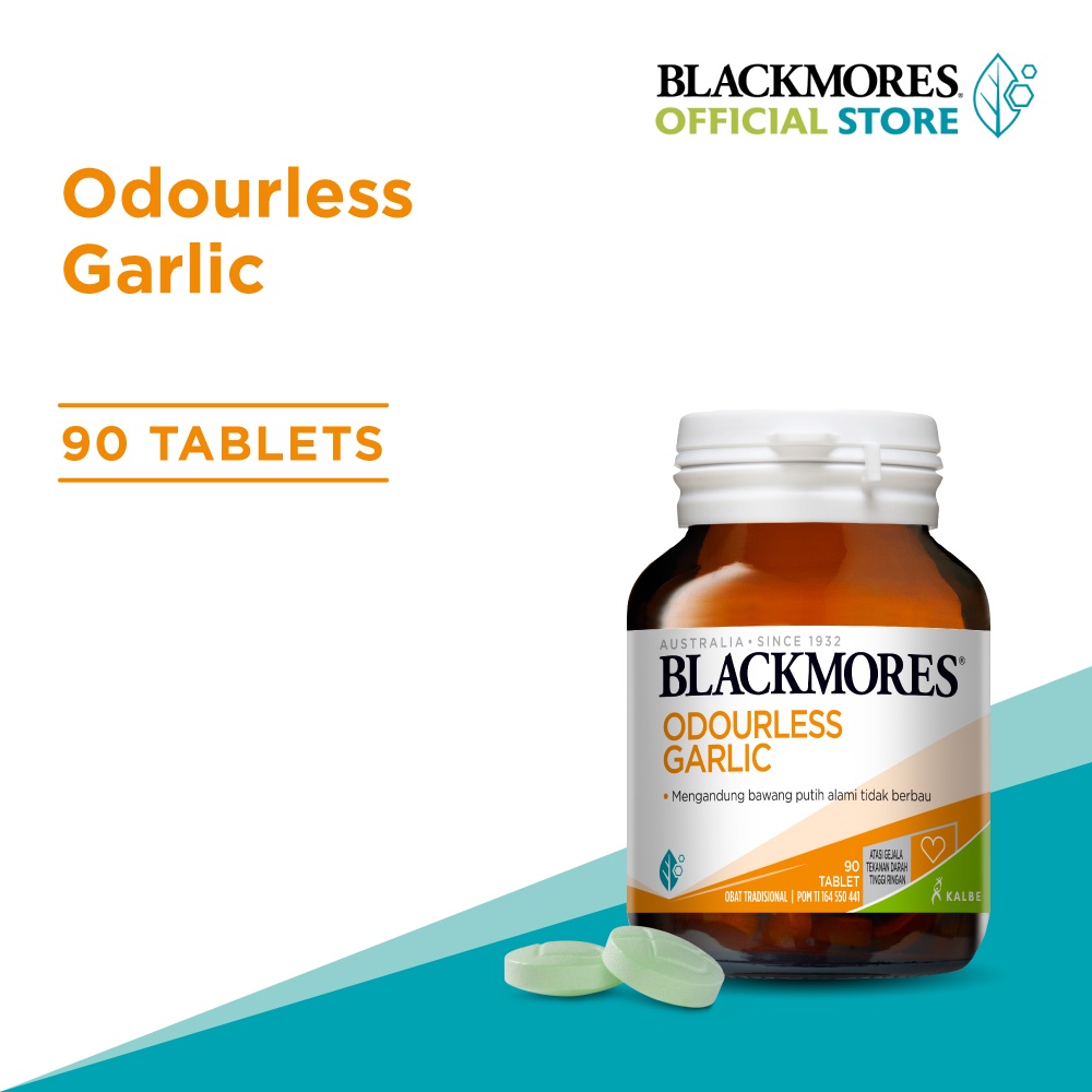 Blackmores Odourless Garlic Ekstrak Bawang Putih Alami Tidak Berbau 2 Tablet 3 Kali Sehari Isi 90 Ta