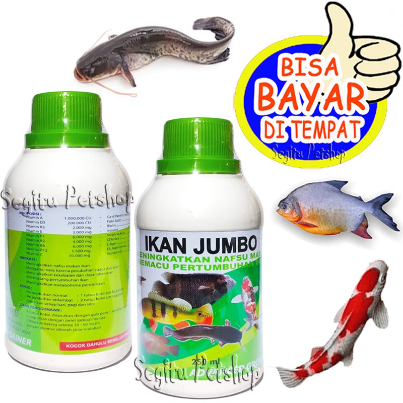 VITAMIN IKAN KURUS CEPAT GEMUK MAS LELE GURAMI PATIN BAWAL IKAN JUMBO