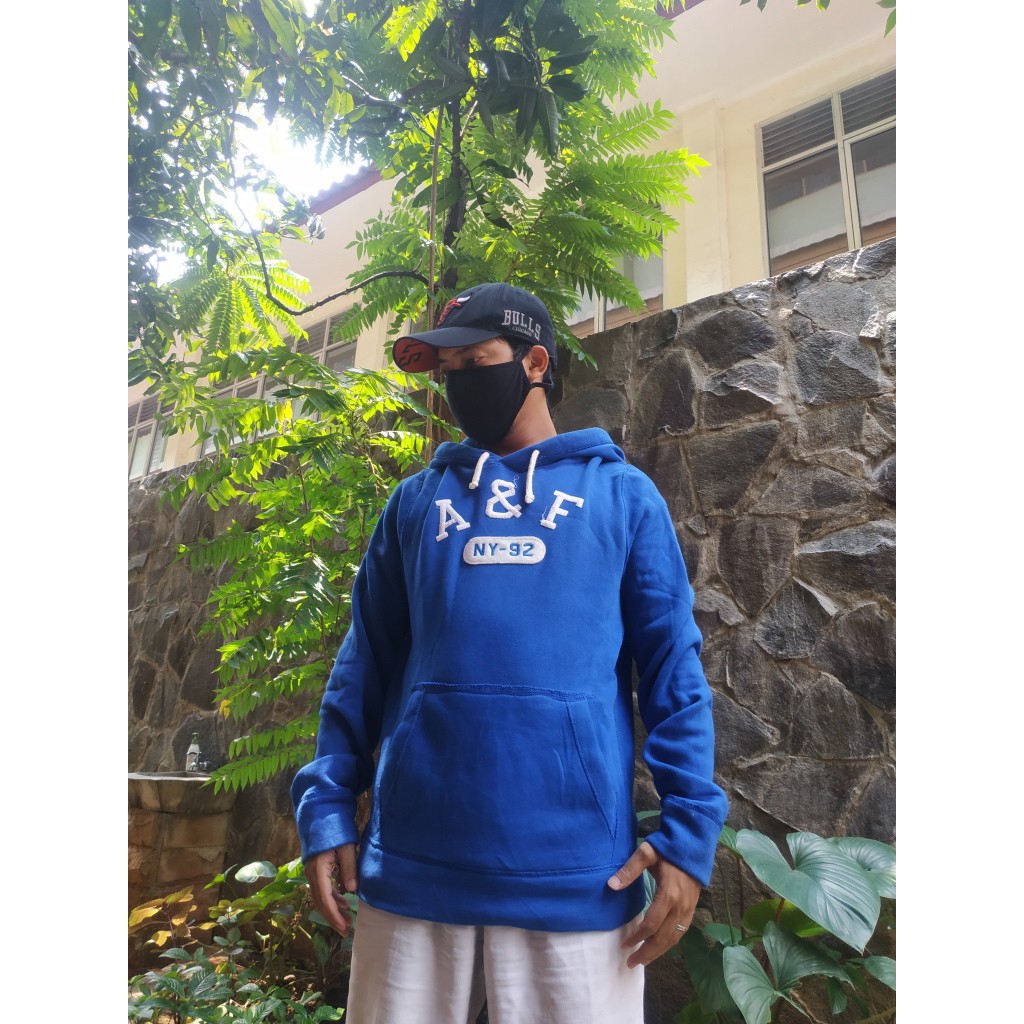 Jaket Bekas Original Branded Abercrombie n Fitch Size L fit XL Type Hoodie