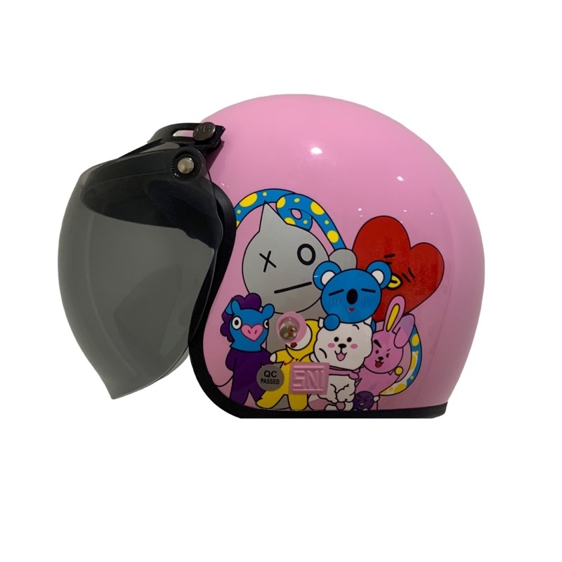 SNI - HELM ANAK UNISEX KARAKTER BT 21 BABY PINK