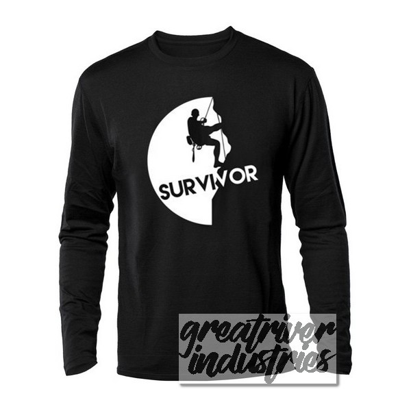 kaos distro survivor pendaki lengan panjang