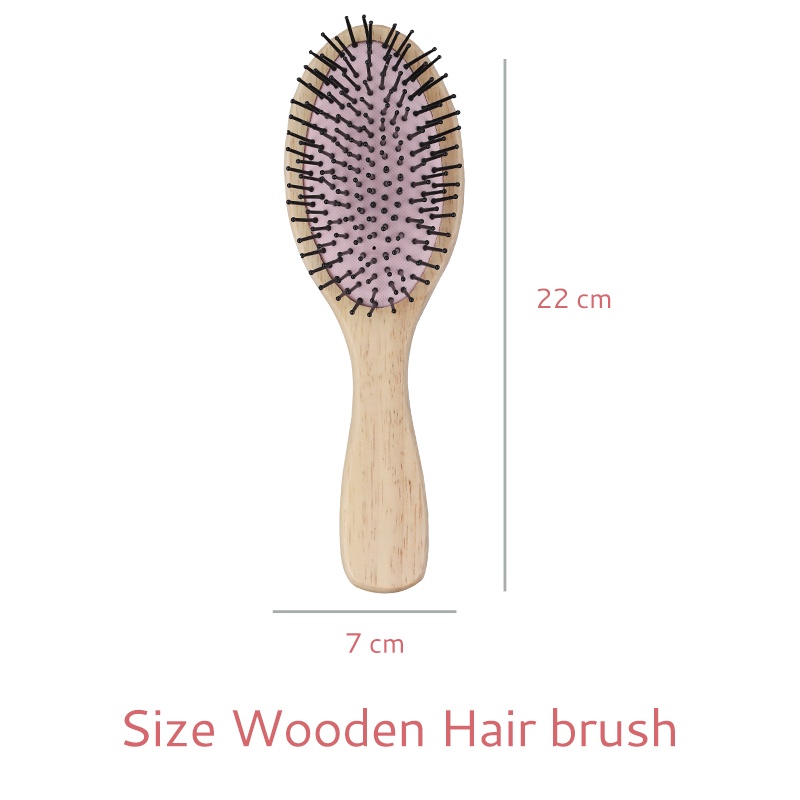 JD Wooden Hair Combs Hair Brush-bahan ​yang lembut Round Medium merupakan sikat rambut yang terbuat dari bahan kayu