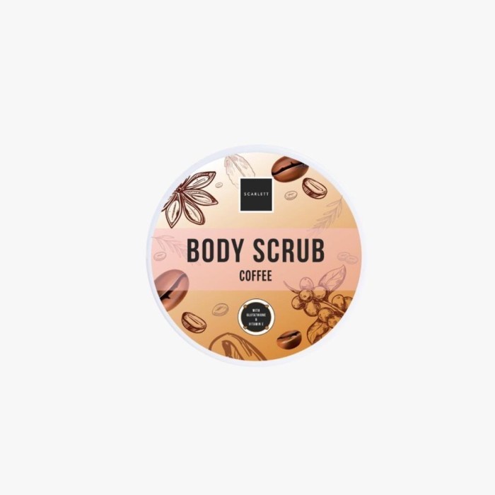 SCARLETT Whitening BODY SCRUB COFFEE KOPI by Felicya Angelista LULUR