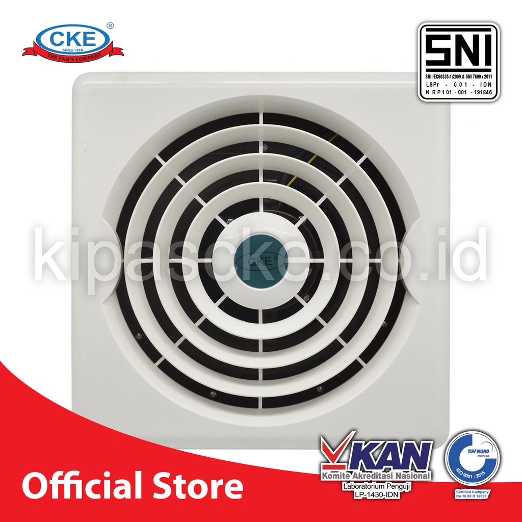 EXHAUST FAN / KIPAS PLAFON/EXHAUST PLAFON/CKE Kipas Ceiling Duct CD-KTD18F – Putih 40W 220V Rumah To