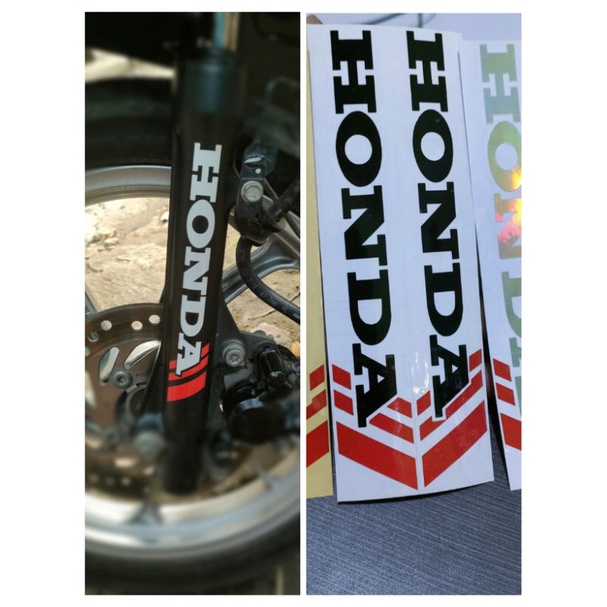 Sticker shock depan Honda sticker cutting