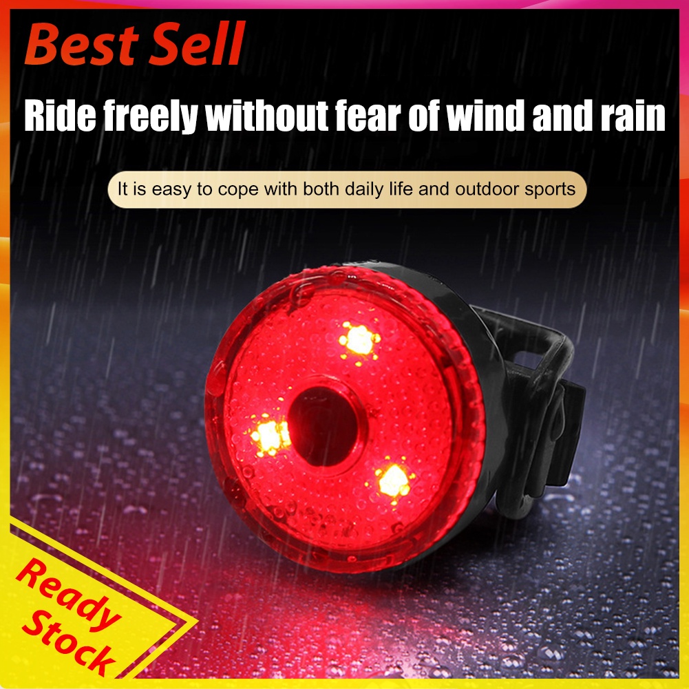 USB Rechargeable Bike Tail Light Waterproof Night Running Warning Lights