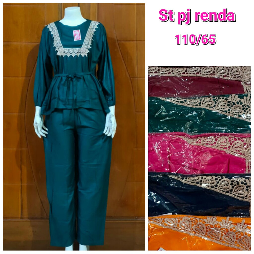 SETELAN CP VANIA - piyama renda rayon daster busui kekinian lengan pendek setelan panjang adem