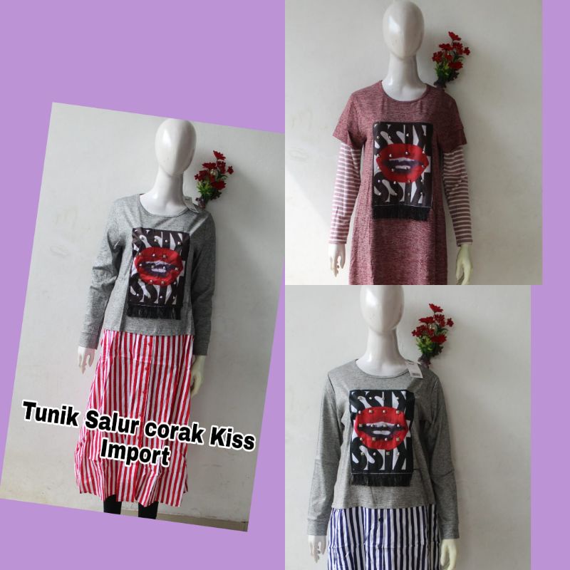 Tunik Salur Kiss Import