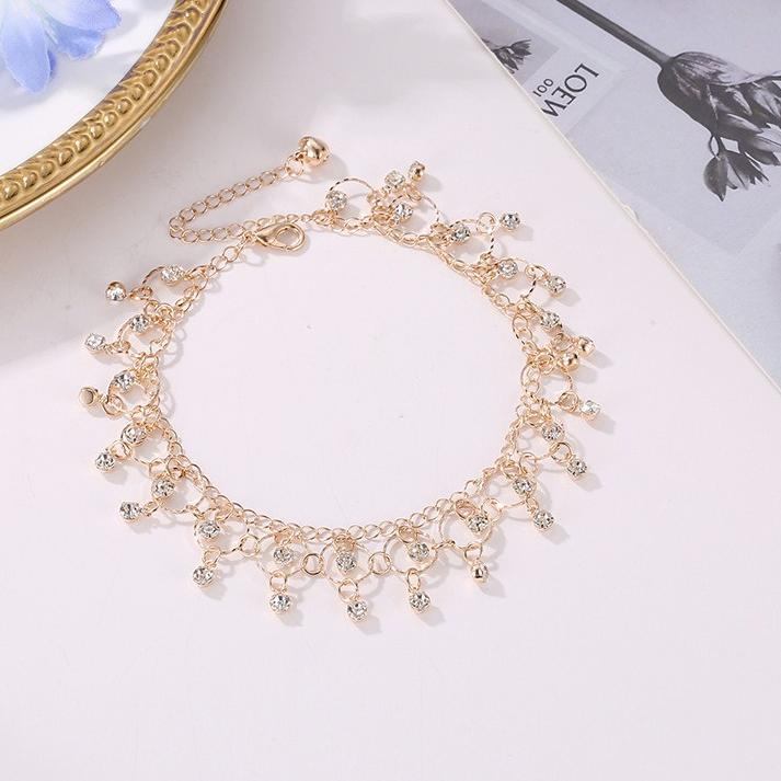 COD✔ AZ094 Gelang Kaki India gelang kaki wanita titanium anti karat silver