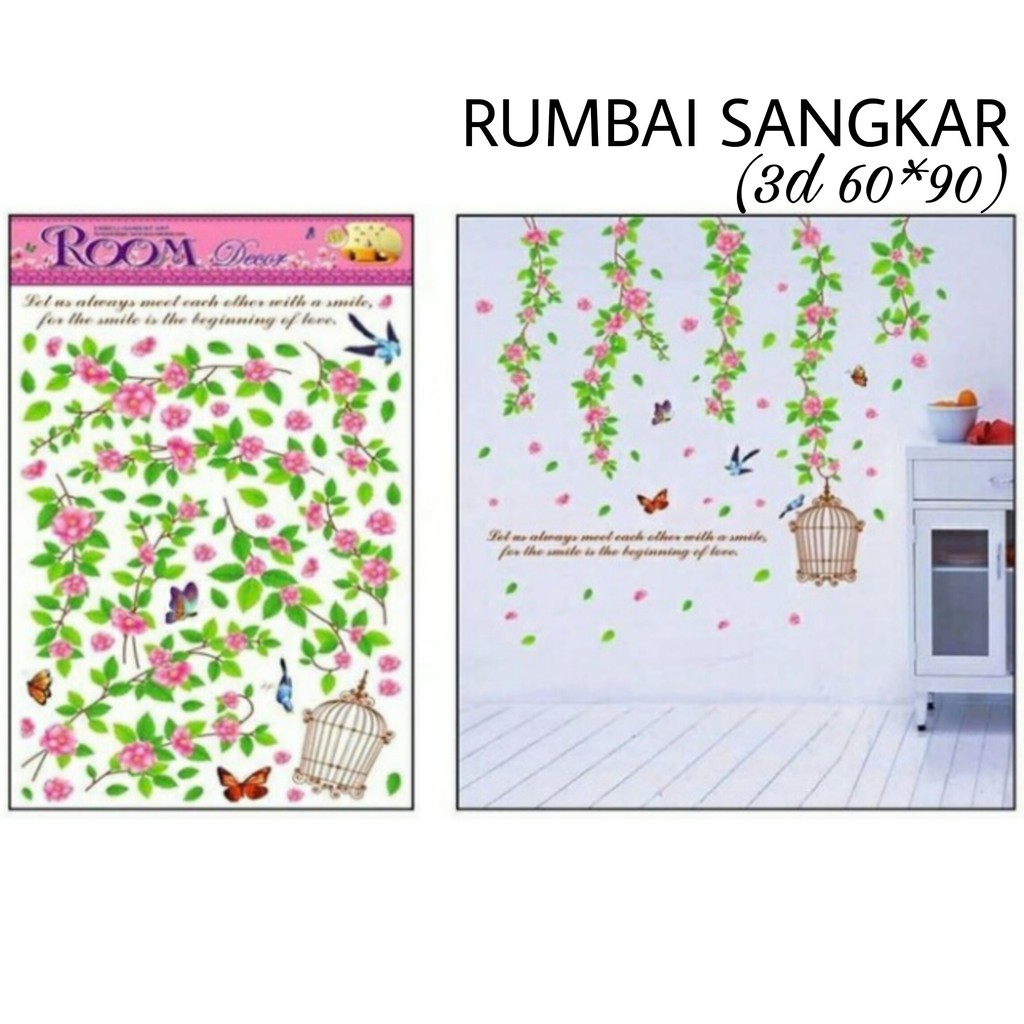 Sale Ws3d Wallsticker/stiker Dinding 3d Timbul (non Transparan) Rumbai Sangkar 60*90cm x9N7B5U6b5r6X