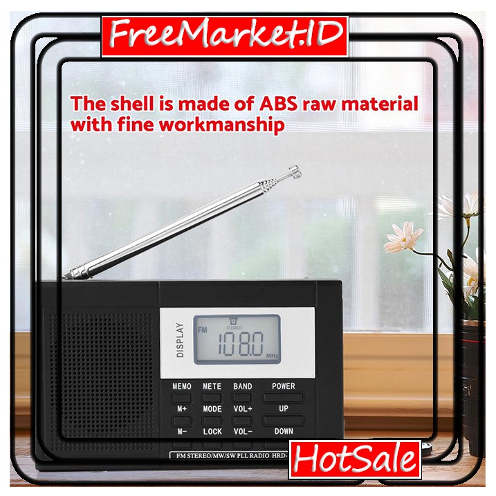Digital Fm Radio Alarm Auto Off Portable Mini Radio Music Player Led Display 5v Shopee Indonesia