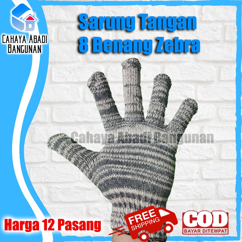 Sarung Tangan Benang 8 Sarung Tangan Tukang Kerja Kain Proyek