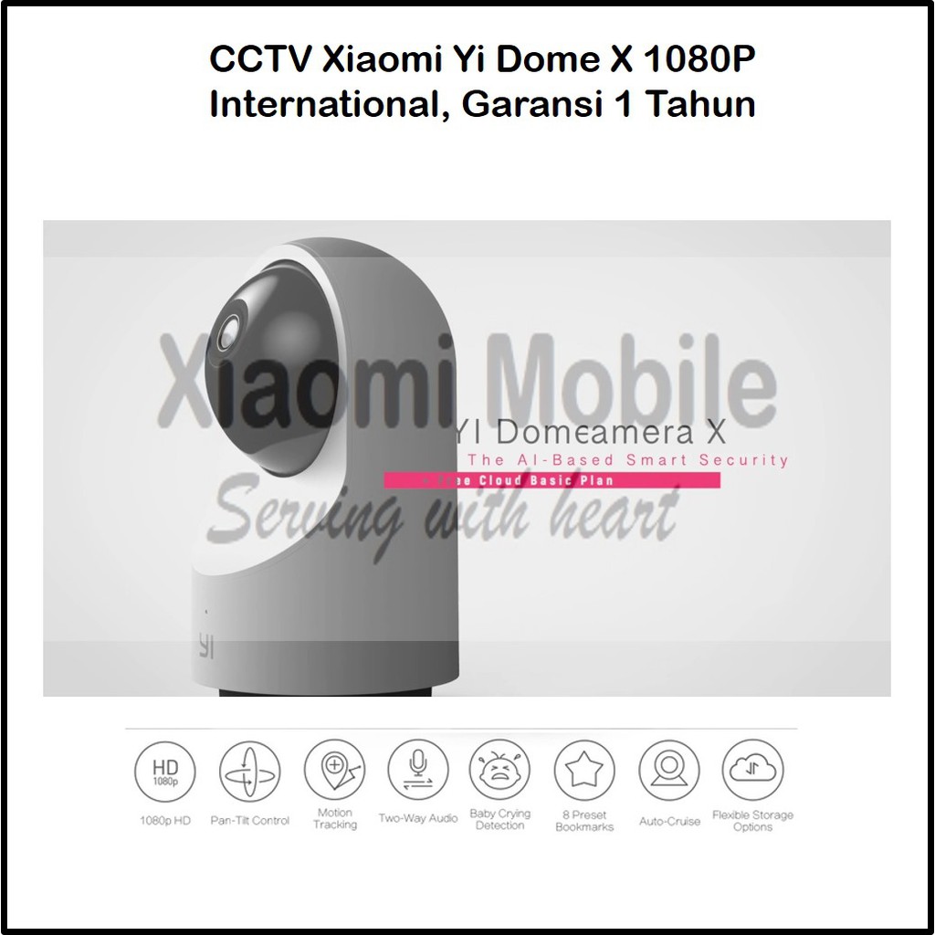 CCTV Xiaomi Yi Dome X 1080P 360 derajat Smart IP Camera