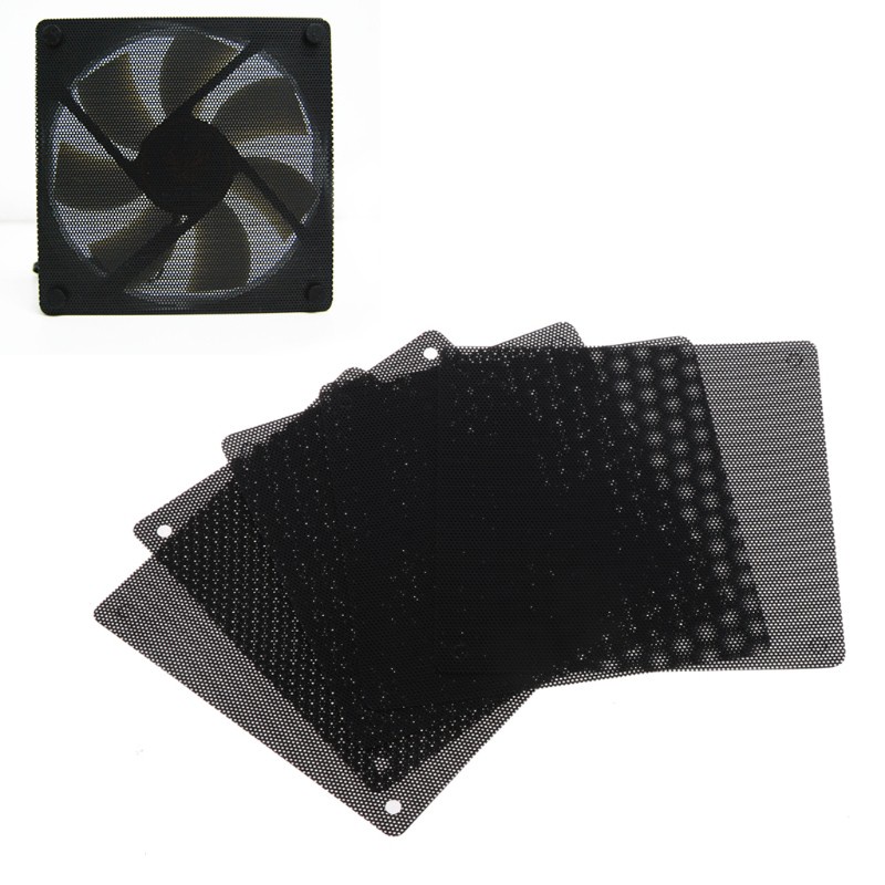 CRE  5Pc Computer Mesh PVC Case Fan Dust Filter Dustproof Cover Chassis Dust Cover