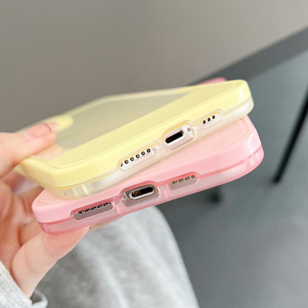 Soft Case Stand Holder Transparan Tahan Banting Untuk iPhone 11 12 13 Pro Max XS Max XR X 6 6s 7 8 Plus SE 2 3