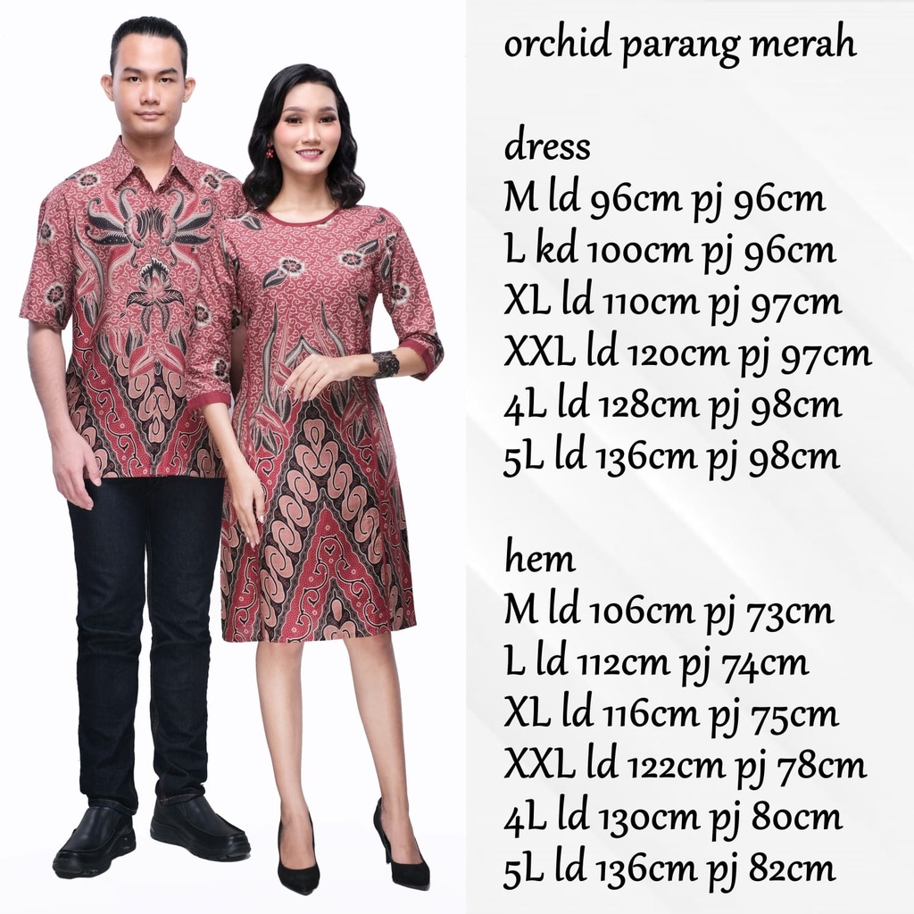 BATIK COUPLE KELUARGA SARIMBIT PASANGAN MUDA AYAH IBU ANAK  PREMIUM FAMILY JUMBO MODERN MURAH KEKINIAN TERBARU TUNIK DRESS TERUSAN ORCHID PRG MERAH CAMISOLA CLOTHING