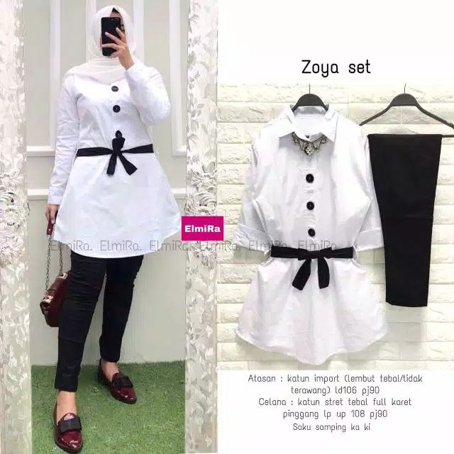 ZOYA SET BY ELMIRA - SETELAN BAJU KANTOR WANITA - STELAN WANITA MUSLIM - SETELAN WANITA Belum Ada Pe