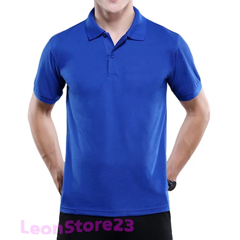 Baju Kaos Polos WANG Pria Wanita Dewasa berkerah Polo Kaos Distro Lengan pendek berkaret