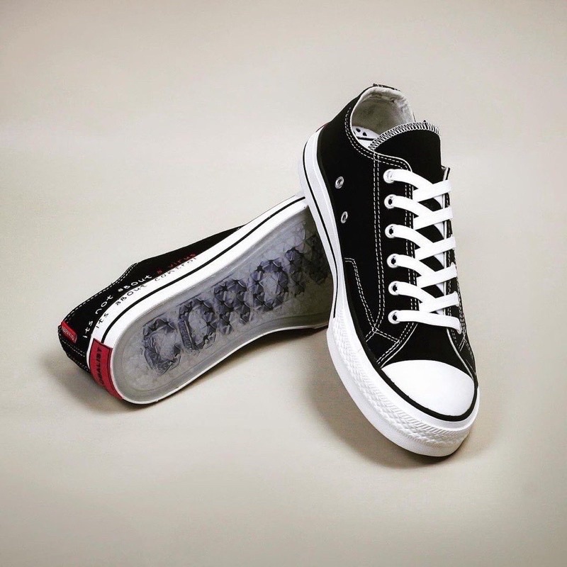 Sepatu Nobrands corjan low black white original - corona jancok