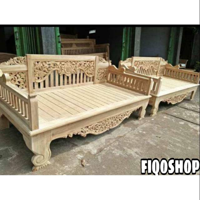 Bale Bale Ukir Mentah Kayu Jati Furniture Jepara Jumbo