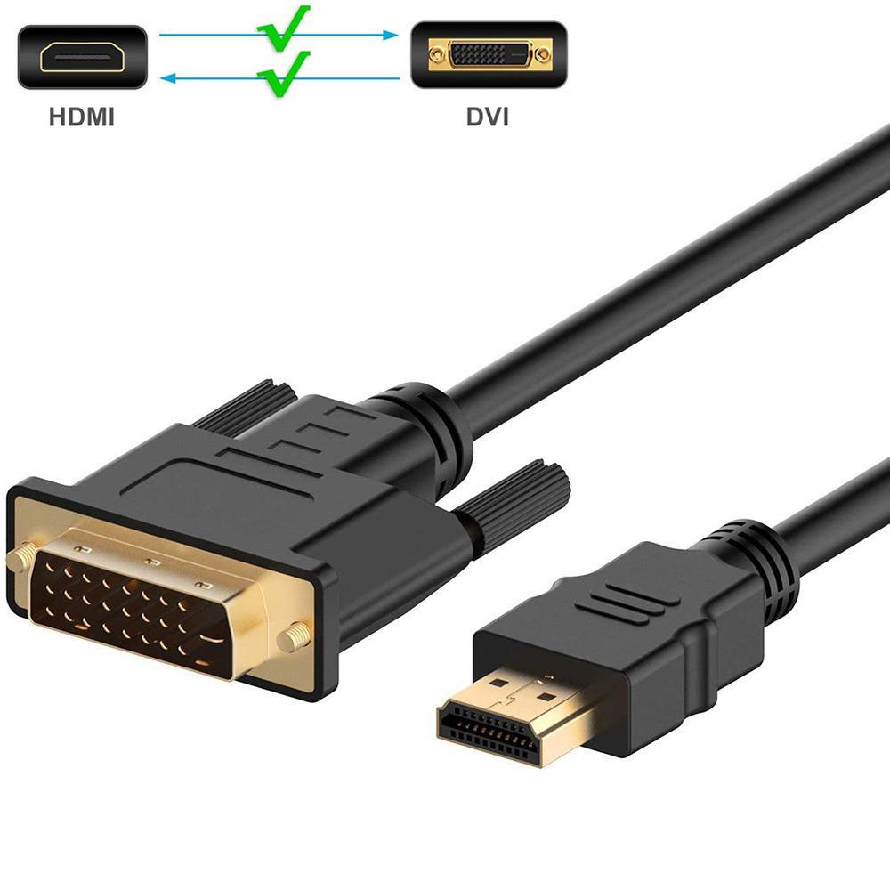 Preva TV Kabel HDMI to DVI High Speed Bi-Directional HDMI DVI-D24 +1